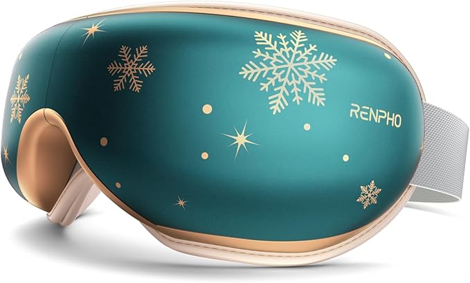 RENPHO Christmas Limited Edition Eye Massager with Heat, White Elephant Christmas Birthday Gifts for Mom Dad Women Men Her Him, Eye Mask for Migraine, Sleep Mask for Dry Eyes Relax Eyeris 1