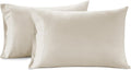 Lane Linen 100% Organic Cotton Pillow Cases Standard Size Set of 2 (20"x26") - Cotton Pillowcases Standard Size - Soft Navy Blue Pillow Cases Set of 2 - Standard Pillow Case Pack of 2 - Glacier Grey