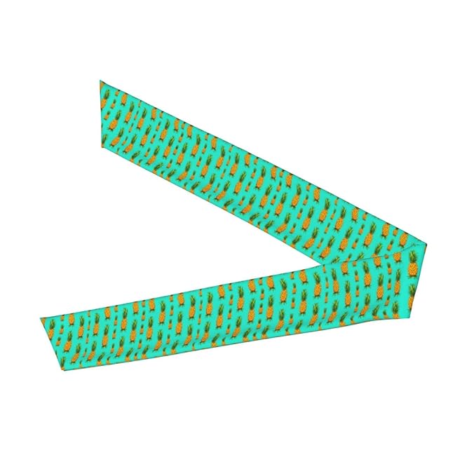 Boys Girls Sports Sweatband, Multifunction Elastic Head Band for Running Fitness Shower, Beauty Skinny Upside Down Pineapples Tropical Headwear Hair Accessories