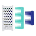 One large, one small, two-piece Wide Tooth Comb，No Handle Detangler Accessories，Large Hair Detangling Comb for Curly, Straight,Wet Dry Hair(Green,Bright Blue)