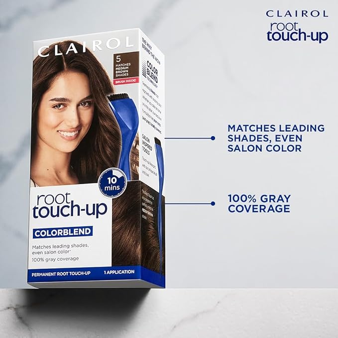 Clairol Nice'n Easy 5 Medium Brown Permanent Hair Dye & Root Touch-Up Multi-Pack Bundle
