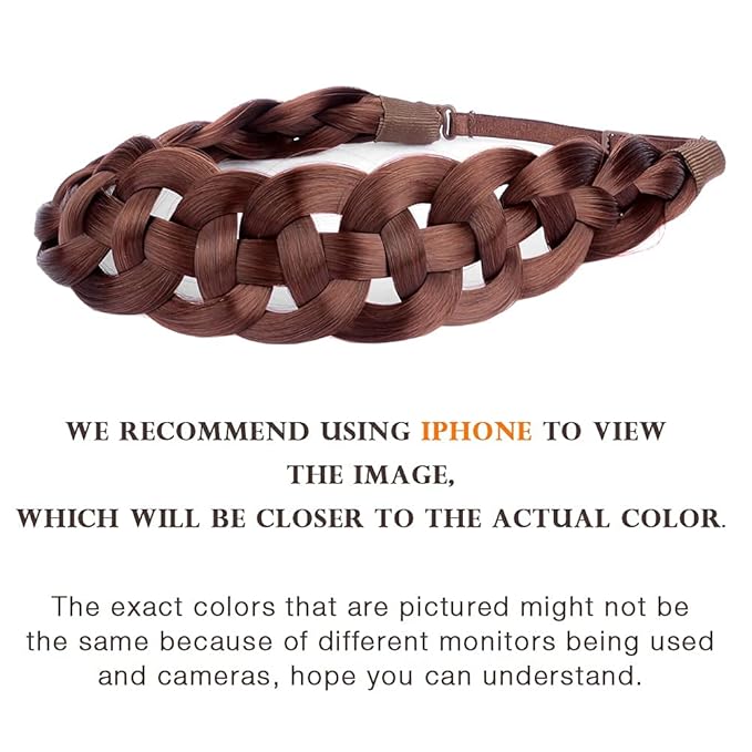 DIGUAN Hollow out Synthetic Hair Braided Headband Hairpiece Women Girl Beauty accessory for Women (Burgundy)