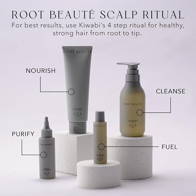Kiwabi Root Beauté Itchy Scalp Shampoo – Sulfate-Free Natural Shampoo for Dry, Oily & Sensitive Skin – ph-Balanced Scalp Treatment with 23 Botanicals for Hair Growth & Hydration
