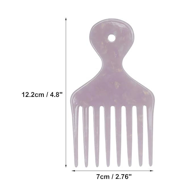 VOCOSTE Hair Picks for Curly Hair - Wide Tooth Comb, Afro Pick, Light Purple