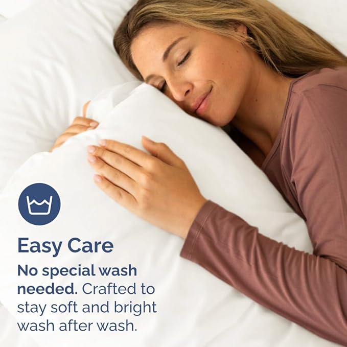 Queen Pillow Cases Set of 10 - Ultra Soft Hotel Quality Pillowcase Covers - Comfy & Wrinkle Free - Shrink, Stain and Fade Resistant - Machine Washable Pillow Protectors - 10 Piece Set - Antique White