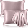 2 Pack 100% Pure Silk Pillowcase for Hair and Skin, Both Sides Mulberry Silk Pillowcases with Hidden Zipper, Cooling Pillowcase 19 Momme, 600 Thread Silk Pillow Cases King Size, Apricot