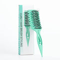 Curl Defining Brush, Curly Hair Brush for Detangling Shaping and Styling Curly Hair, Vented Candy Brush for Wet or Dry Hair Types for Women and Girl, Defining with Side Gear, Reduces Frizz (Green)