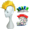 Helmet Mohawk Wig Adhesive Mohawk for Motorcycle Bicycle Ski Snowboard Helmet Hair Patches Skinhead Costumes Wig Cosplay Wig (Helmet not Included)