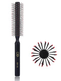 PERFEHAIR Small Round Hair Brush for Blow Drying Short, Thin, Fine Hair, Wooden Styling Blowout Roller Hairbrush with Soft Nylon Bristles, Both for Men & Women, 1.4 Inch