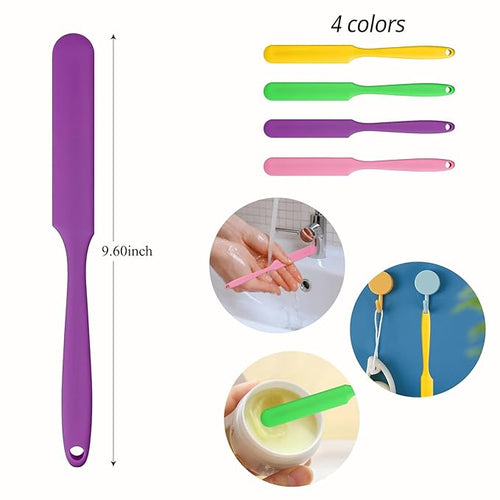 1-PCS Non-Stick Reusable Wax Silicone Spatula, Silicone Waxing Applicators for Hair Removal, for Home Salon Body Use(Green, size 1)