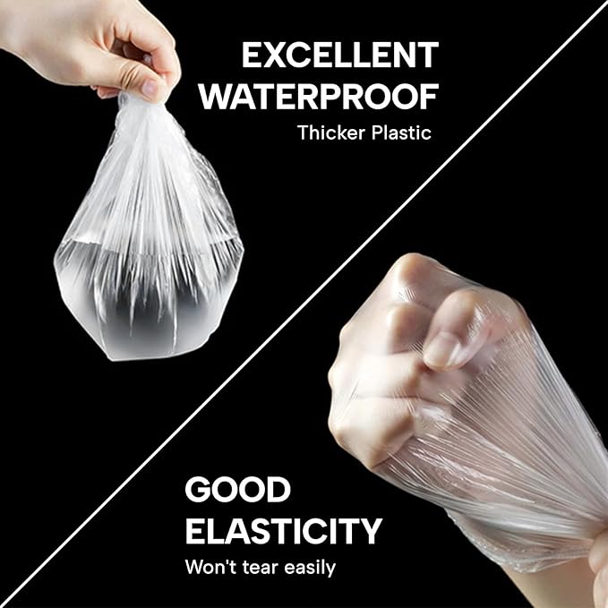 Years calm 100PS Disposable Shower Caps, Plastic Clear Shower Caps, lengthening and thickening Hair Caps for Hair dyeing assistance, Hotel and Hair Salon, Home Use, Portable Travel (Size 20.5"/52cm）