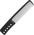 Veeta Professional Carbon Fiber Comb - Anti Static Heat & Chemical Resistant - Rat Tail, Styling, Wide Tooth, Wave Comb (Black)