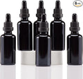 YIZHAO Black Glass Dropper Bottle 2oz, Tincture Bottles with Glass Dropper, for Essential Oils, Aromatherapy, Cosmetic, Laboratory, Pharmacy, Liquids, Travel –6 Pcs