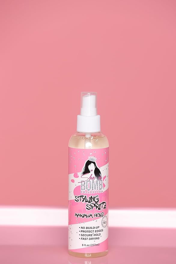 She Is Bomb Styling Spritz, Maximum Hold Hair Spray, Fast Drying, 8 fl oz