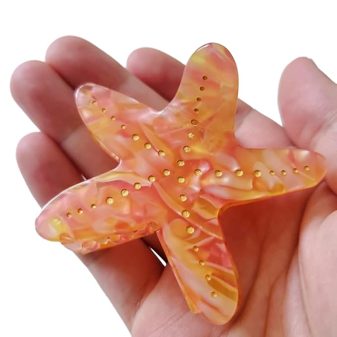 Starfish Claw Clip,Acetate Hair Clips,Small Claw Clips for Women