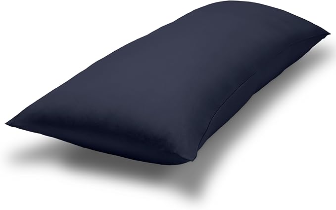 Bare Home Microfiber Body Pillow Cover - Ultra Soft - Cooling Pillowcase - Double Brushed - Pillowcase with Zipper Closure - Easy Care (20''x54'' Body Pillow Cover, Midnight Blue)
