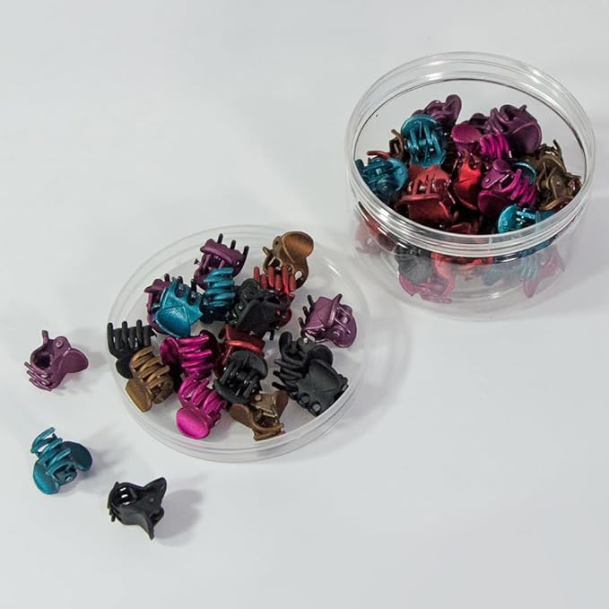 50 PCS Mini Hair Claw Clips， Bangs Strong Grip Multifunction Clamp Clips. (Matte color 2)