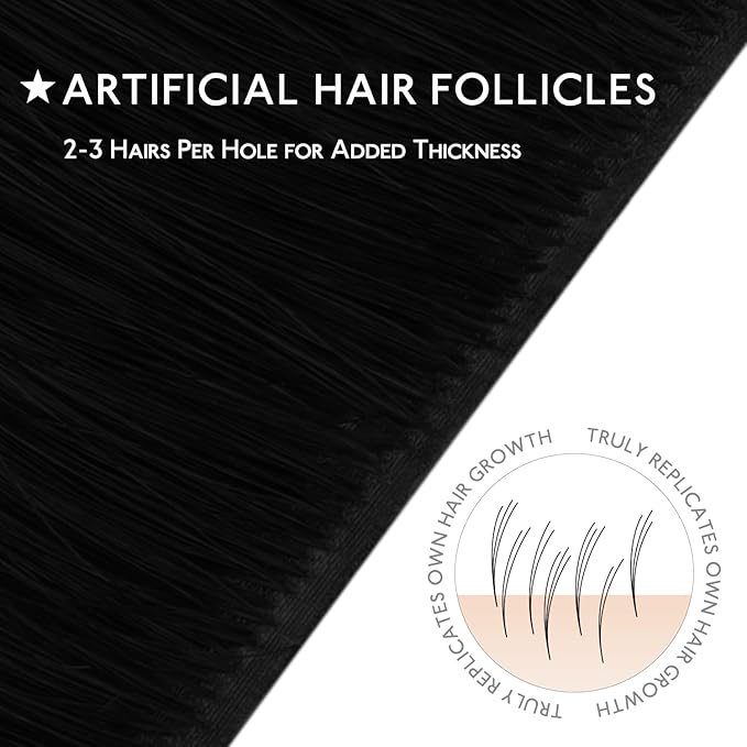 WENNALIFE Invisi Edge Tape in Hair Extensions Human Hair, 16 Inch 25g 10pcs Jet Black Invisible Luxury Remy Hair Extensions Natural Seamless Injected Tape Ins Straight Extensiones De Cabello Humano