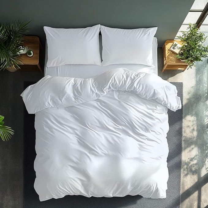 Silky Smooth Satin Zipper Bed Pillowcases Cooling,Anti-Frizz,and Gental on Skin Pack of 2 (White, Queen (20x30))