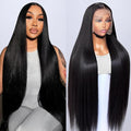 Hermosa 220% 13x4 Lace Front Wigs Human Hair Pre Plucked with Baby Hair 28 inch 12A Brazilian Straight Human Hair Wigs for Women Natural Hairline Natural Color