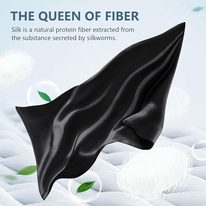 Silk Pillow Cases King Size 100% Mulberry Silk Pillowcase for Hair & Skin 22 Momme Both Sided Grade 6A Silk Cooling Soft Breathable 20 x 36 Inches with Hidden Zipper 1PC, Black