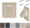 NO-PEST VENT, Exclusive Dual Door Dryer Vent Cover Outdoor 4 inch or Bathroom fan, Made in USA w Highest UV Resistant Plastic in any Outdoor Vent Cover (Tan, 4 inch With 12" Duct Tube)
