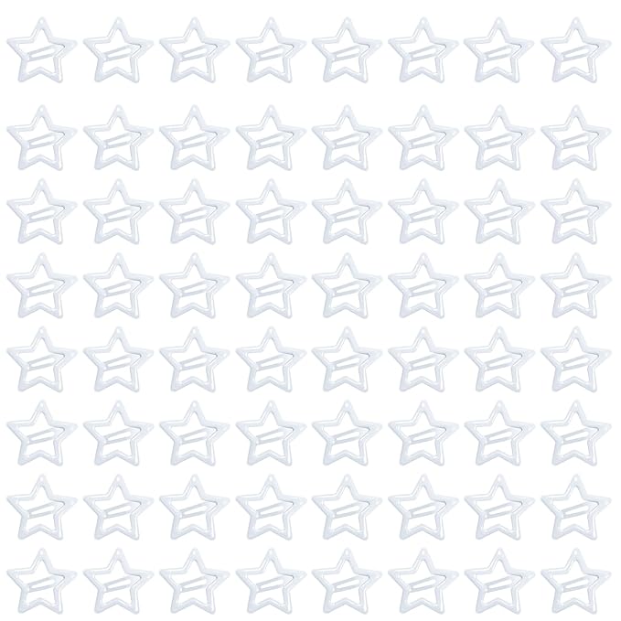 64 Pcs Metal Snap Hair Clips for Women,Small Snap Barrettes for Women Girls Thick Fine Hair (White)