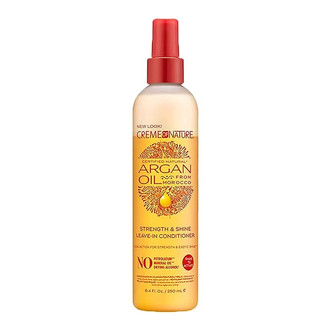 Creme of Nature Argan Oil Anti-Humidity Gloss & Shine Mist With Heat Protection, Leave-In Conditioner With Strengthening Protein
