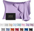 Mulberry Silk Pillowcase for Hair and Skin,King Size Cooling Silk Pillow Case with Hidden Zipper,Allergen Proof Dual Sides Soft Breathable Smooth Silk Pillow Cover for Women(King,Violet)