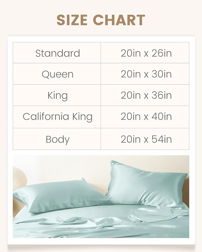 THXSILK 100% Mulberry Silk Pillowcase for Hair and Skin Health, Soft Breathable and Smooth Pillowcase with Hidden Zipper, Both Sides Premium Grade 6A+ Silk, 1pc (Standard 20"x26", Light Blue)