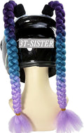 Braids Pigtails with Suction Cup for Motorcycle, Ski, Bicycle Helmet Decoration 2 Pieces