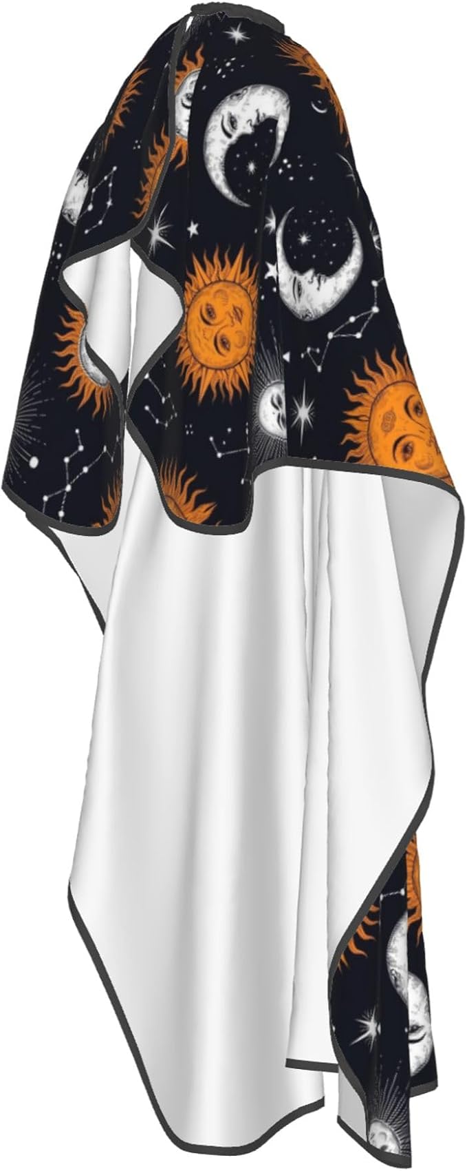 Full Coverage Hair Styling Cape, Sun Moon Stars Constellation Professional Hair Cutting Apron Haircuting Salon Cape Gown for Barbers