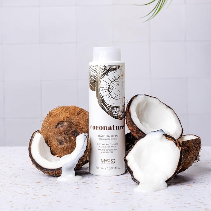 Hair Protein | Formaldehyde-Free Smoothing Treatment with Natural Coconut Oil & Shea Butter | Deep Repair, Frizz Control, Shine & Volume Reduction