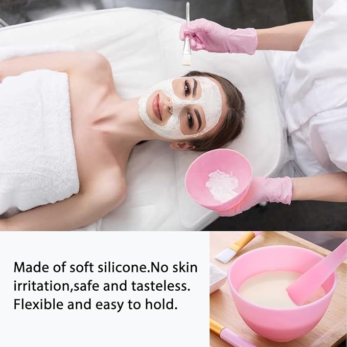 8 Piece Silicone Mixing Bowl Set, 3.93-Inch Microwaveable Silicone Bowls, Facial Bowls for Aestheticians, for Facial Masks, Mud Masks and Other Skin Care Products