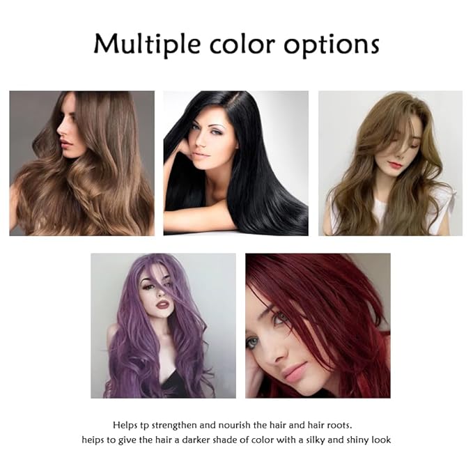 Hair Dye Shampoo, Natural Hair Color Shampoo for Gray and White Coverage, Suitable for Women & Men 200ml (Dark brown)