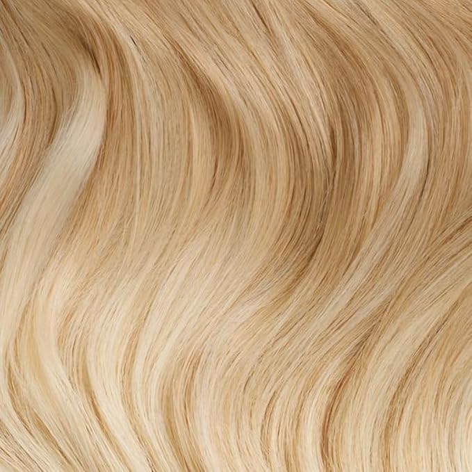Luxy 100% Remy Human Hair – Halo Clip-In Hair Extensions –Natural Looking Volume & Length - One-Piece - Easy 5-Min Application 140 grams 16" Blonde Balayage Halo