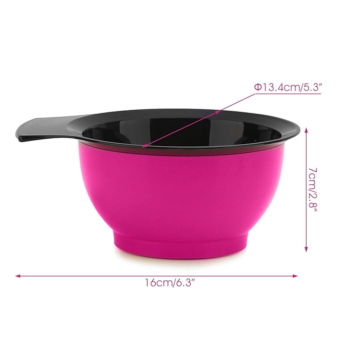 Hair Dye Bowl, Professional Hair Color Bowls, Plastic Mixing Tint Bowl Set Kit, Stackable DIY Hair Dye Tools Assorted Colors for Home and Salon Uses