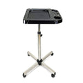 Aluminium Salon Instrument Tray, Height Adjustable Trolley Cart Tray Station on Wheels for Salon Tattoo Spa Beauty Service Holder Tool Storage (Silver,Style 4)