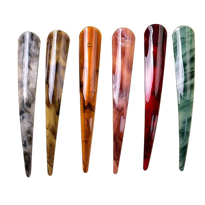 Large Metal Duckbill Hair Clips for Women - 6 Pieces, 5.5 Inch Long Non-Slip French Twist Clips, Chic Alligator Styling Clips for Thick Long Hair