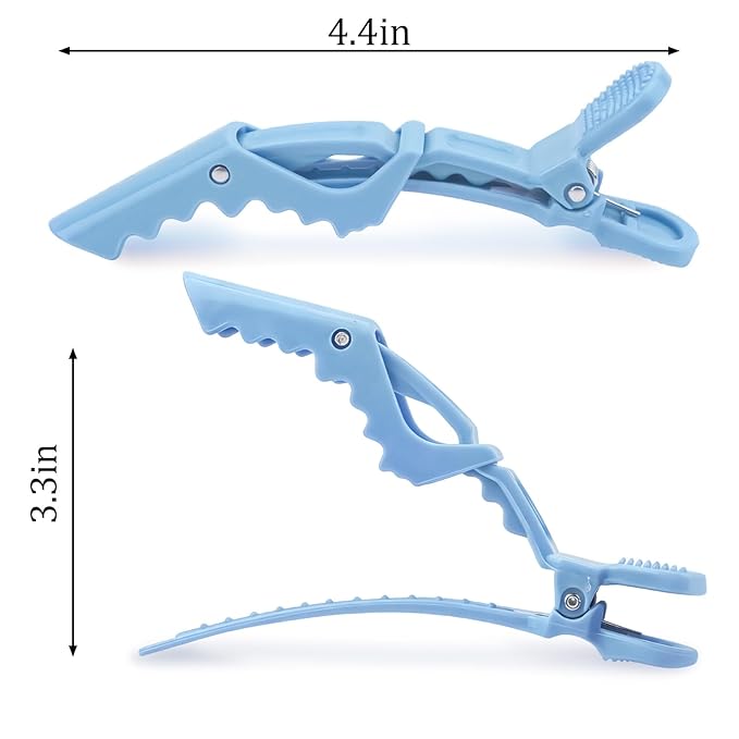 30 Pack Blue Alligator Hair Clips for Styling Sectioning Large Salon Pro Hair Clips for Barber Hair Coloring, Cutting, Sectioning Big Gator Clips Hair Styling Accessories for Women Men