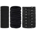 Hair Ties for girls 3 popular styles hair accessories Hair Elastics (15pcs No Damage Hair Ties 50pcs High Elastic Ties 15pcs Ponytail Holders) Pain-free No Crease multiple colors for all hair types