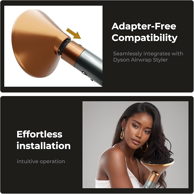 Upgraded Diffuser Attachment for Dyson Airwrap HS01/HS05/HS08 - Quick-Dry Curly Hair Nozzle, Heat-Resistant & Lightweight Design, Reduces Frizz for Na