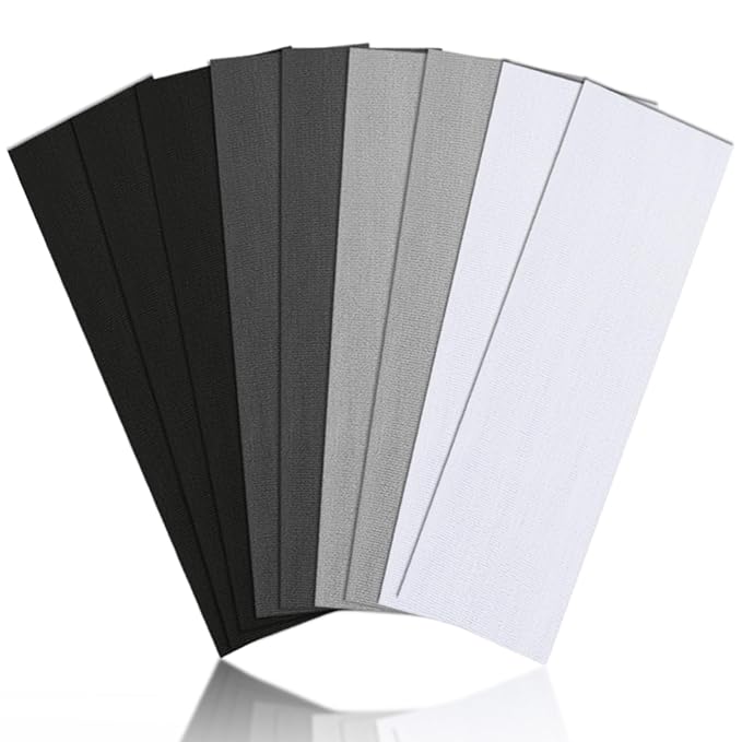 9PCS Headbands for Women and Men Stretchy Headband Soft Hair Band Fashion Head Bands for Women's Hair Workout Yoga Running Unisex Accessories Black White Gray