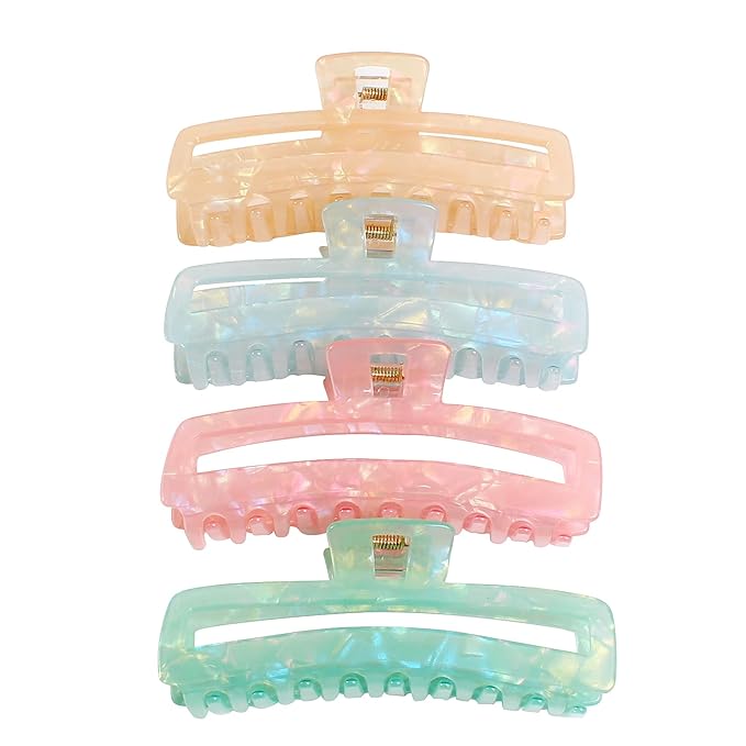 Jayongnee Nonslip French Large Hair Clips for Women Girls, Strong Hold Hair Jaw Clamps for Thin/Medium Thick Hair