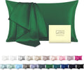 Mulberry Silk Pillow Cases Standard Size Silk Pillowcase with Zipper Soft Breathable Smooth Cooling Satin Silk Pillow Covers for Sleeping for Hair and Skin (Olive Green,20"X 26",1Pcs)