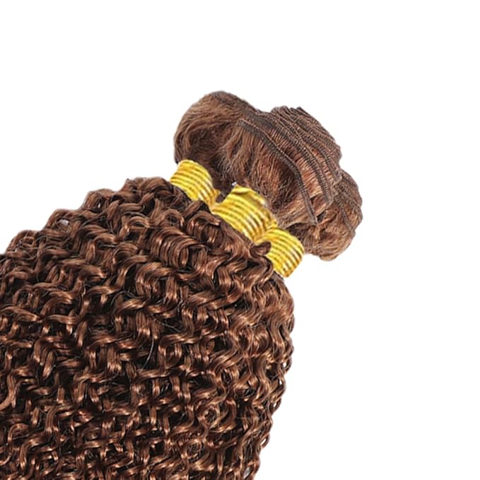 30 32 34 Inch Color #30 Human Hair Bundles Light Brown Water Wave Bundle Niegmeag Brazilian Virgin Soft and Silky Remy Hair Extensions Color #30 Wet and Wavy Bundle