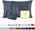 Mulberry Silk Pillow Cases for Hair and Skin King Size Silk Pillowcase with Zipper Soft Breathable Smooth Cooling Satin Silk Pillow Covers for Sleeping (Space Grey,20"X 36",1Pcs)