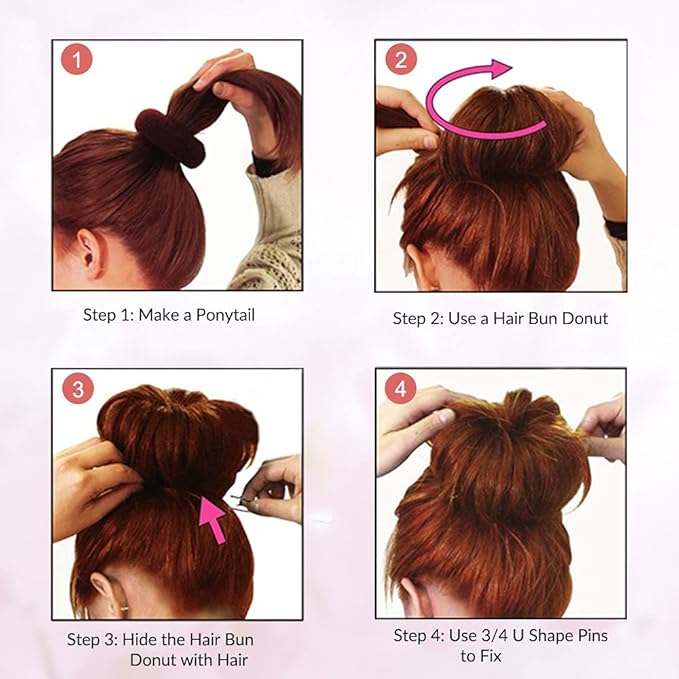 U Shaped Hair Pins, IKOCO 2.4inch Hair Pins for Women with Storage Box, Brown