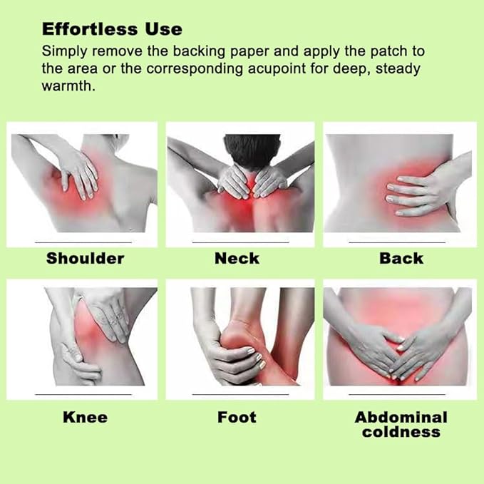 50 Patches Moxibustion Herbal Warming Patch – Mugwort Self-Heating Pads, Comfort for Back, Neck, Shoulder, Knee & Joints, Traditional Chinese Inspired (12 * 8cm)