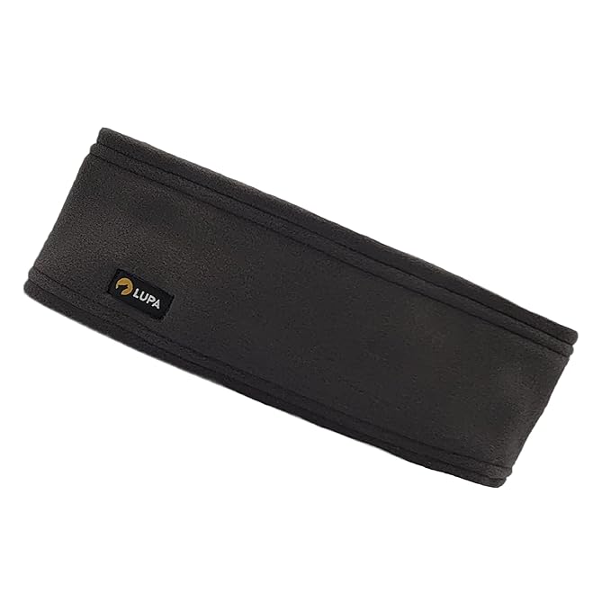 Lupa Handmade Unisex Triple-Layer Micro Fleece Headband and Ear Cover for Women & Men (Graphite)
